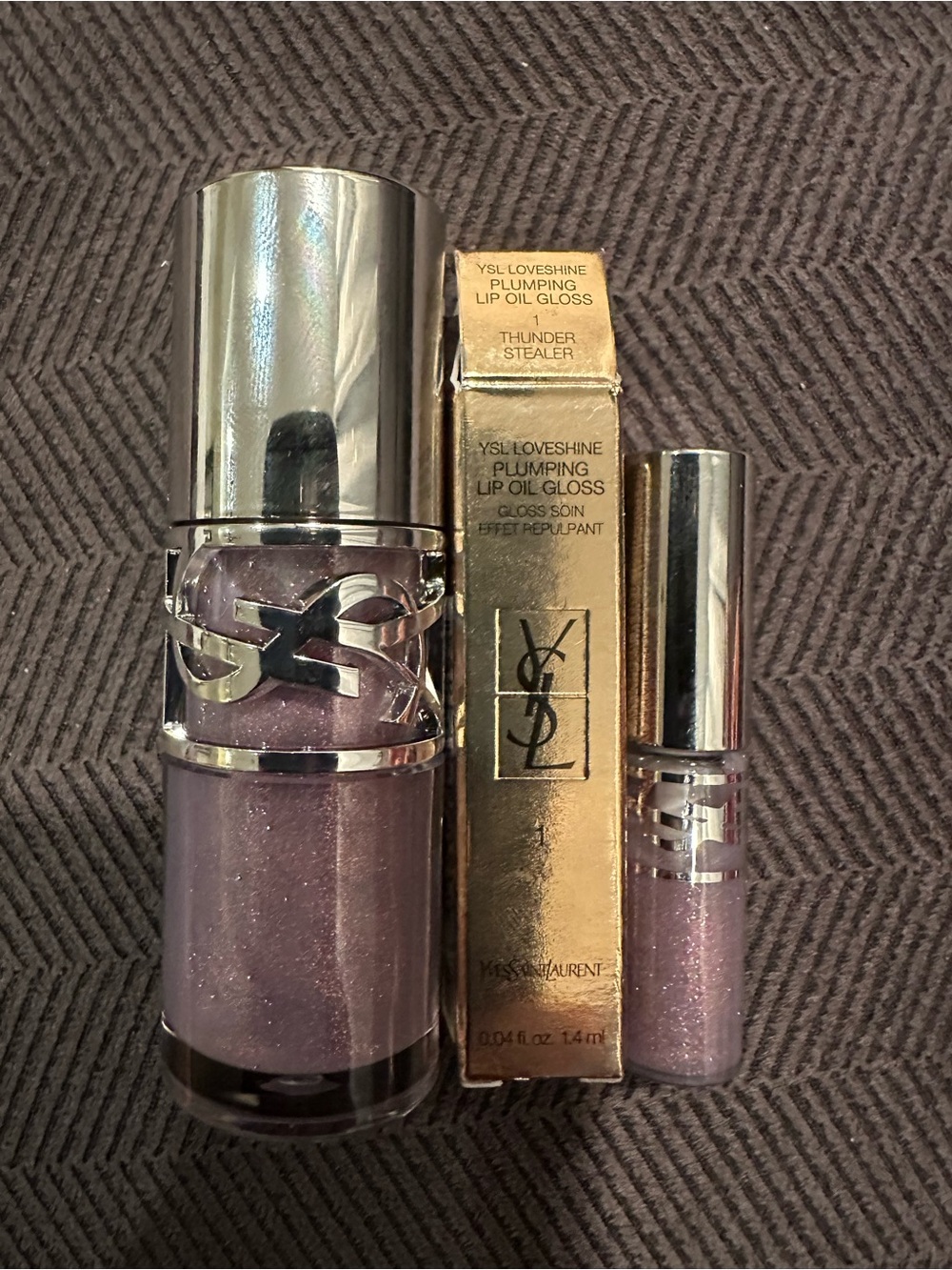 Yves Saint Laurent Lavender Shimmery Lip Oil Gloss - Thunder Stealer